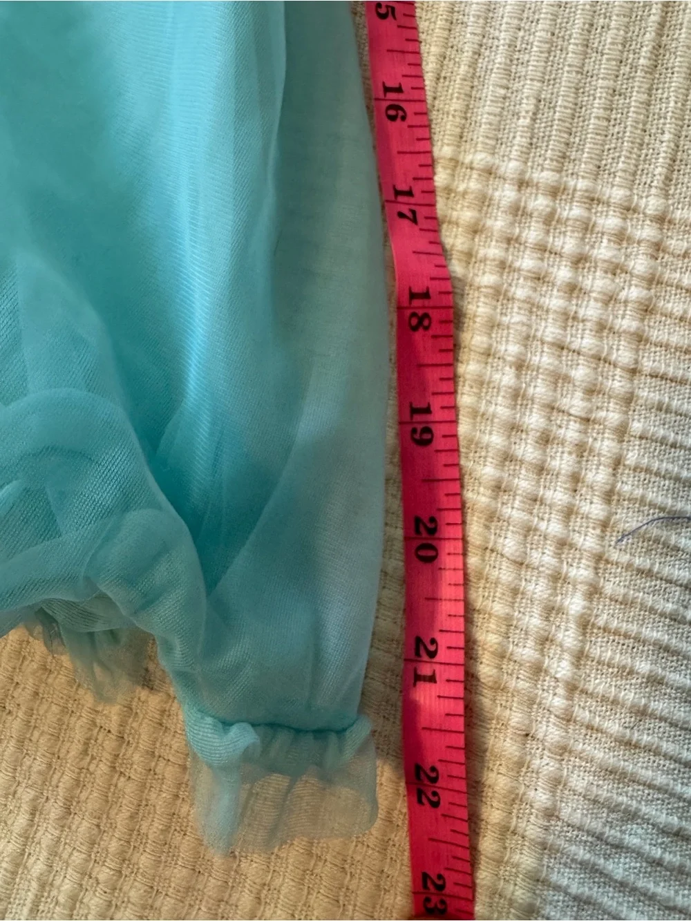 Vintage 1960s Henson Kickerknick Pale Blue Turquoise Petticoat Slip Skirt Small